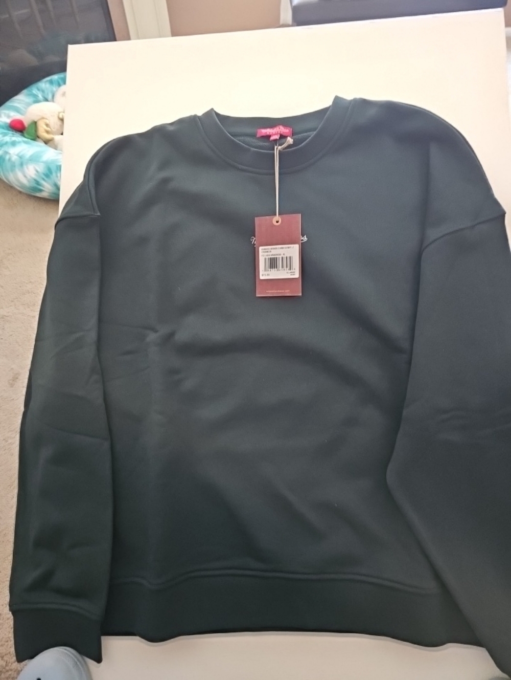 Mitchell & Ness Women's Dark Green Crewneck Sweatshirt - XL New